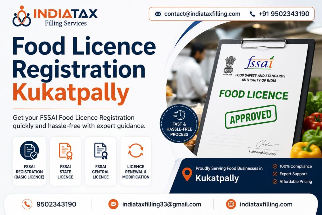 FSSAI Food License Registration in Kukatpally