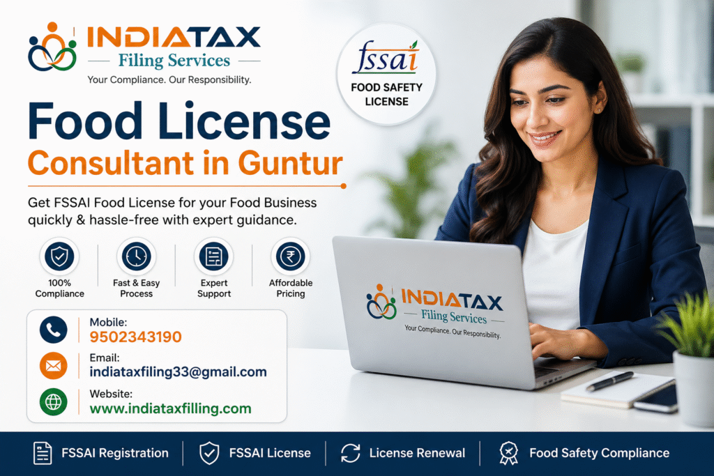 Food License Consultant in Guntur – FSSAI Registration Services