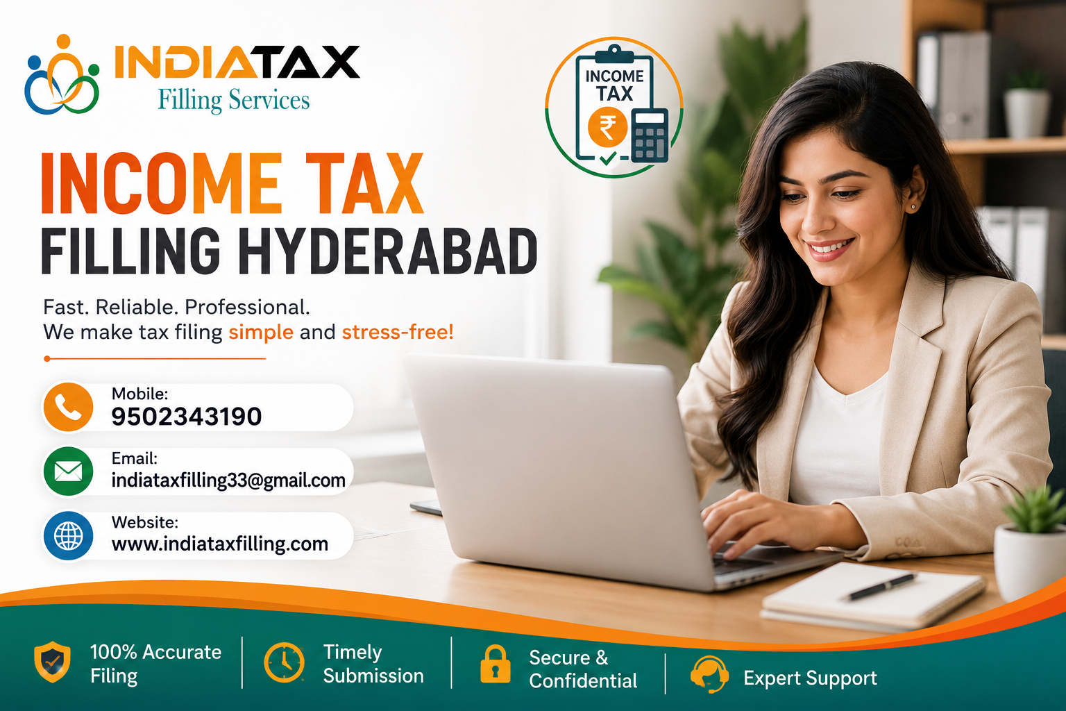 Income Tax Filing Hyderabad professional tax services
