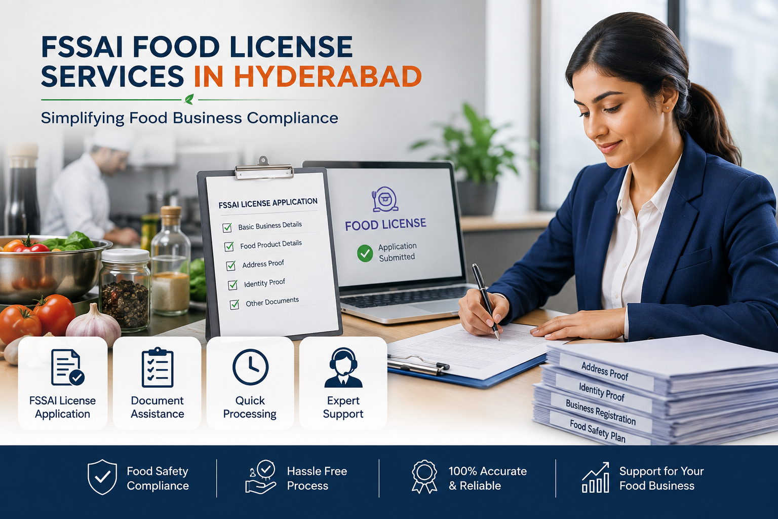 FSSAI Food License application documents in Hyderabad