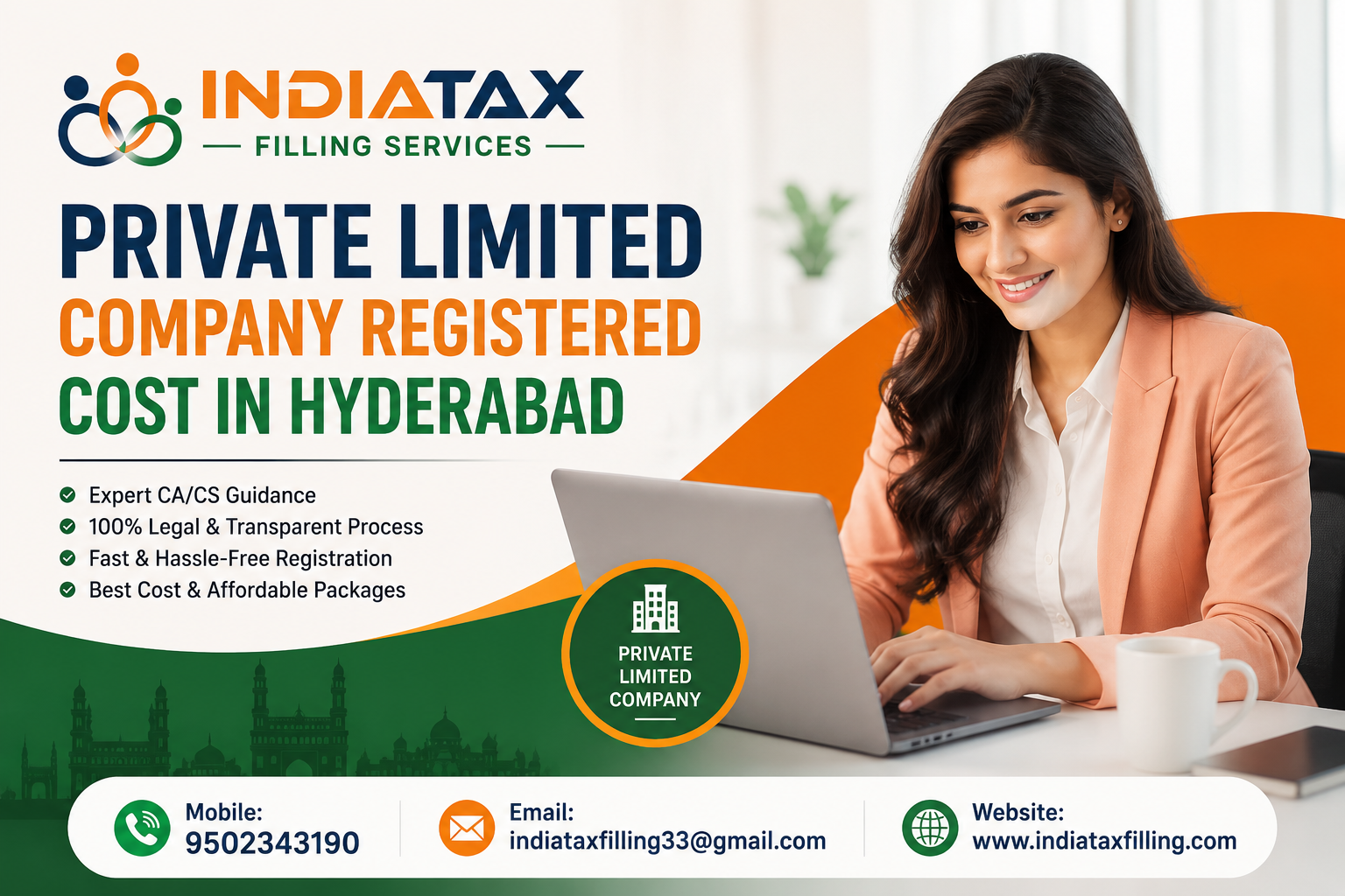 Private Limited Company Registration in Hyderabad cost