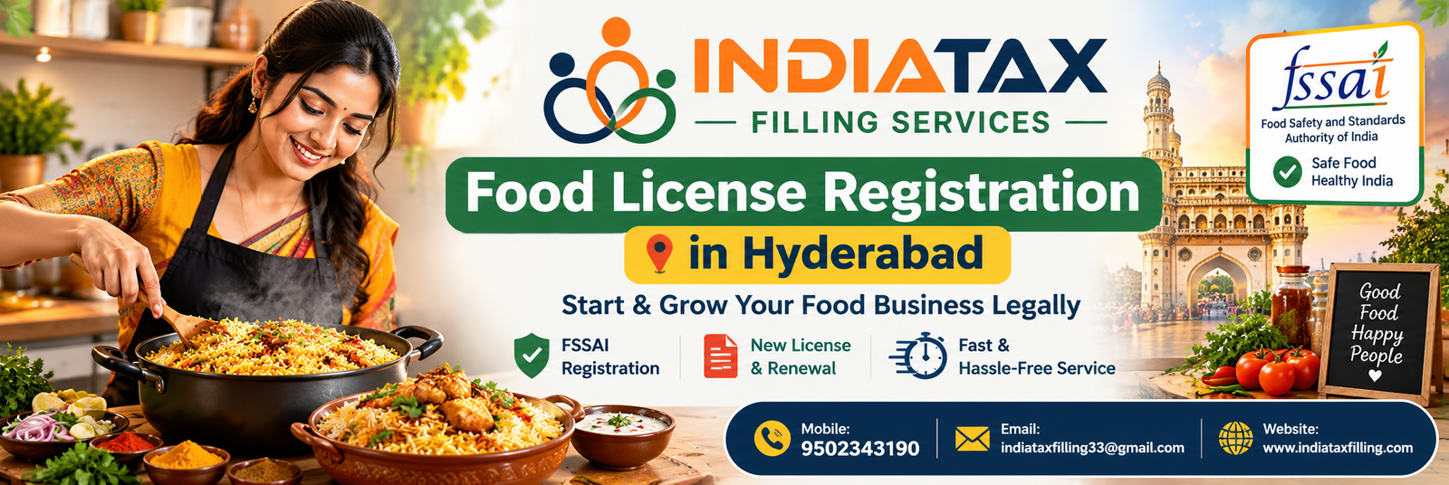 FSSAI Food License Registration Process in Hyderabad
